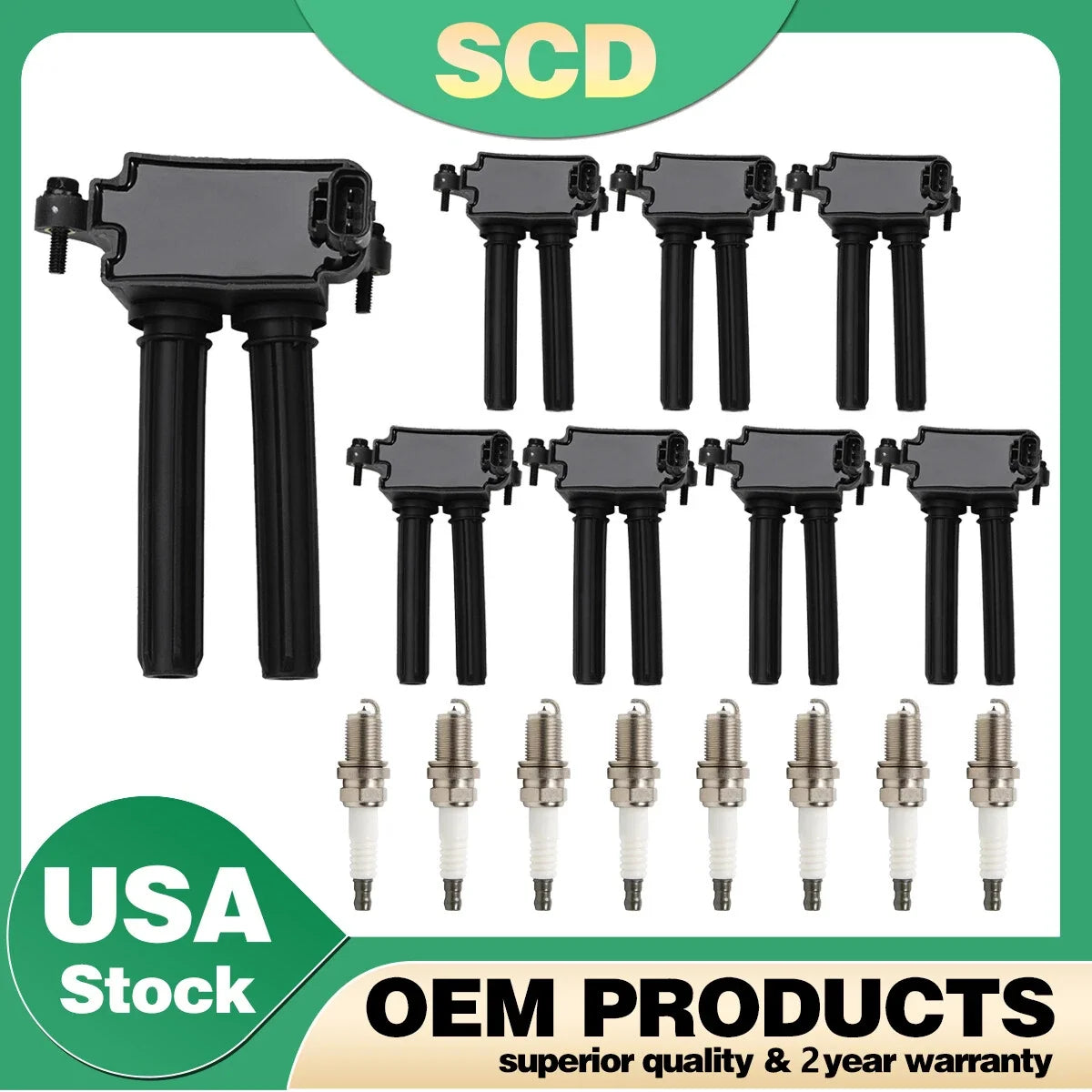 16X Ignition Coil & Spark Plug for Jeep Dodge Durango Charger Ram Chrysler V8 (2000–2023)