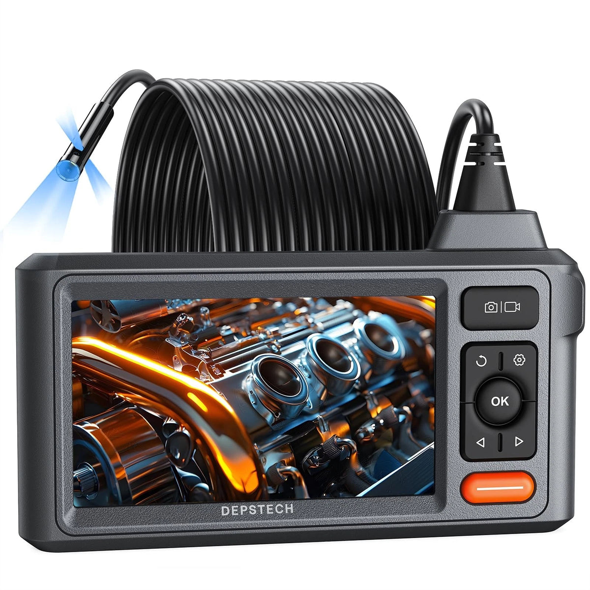 50ft Sewer Camera for DEPSTECH (1080P HD, Triple Lens, 5" IPS Screen)