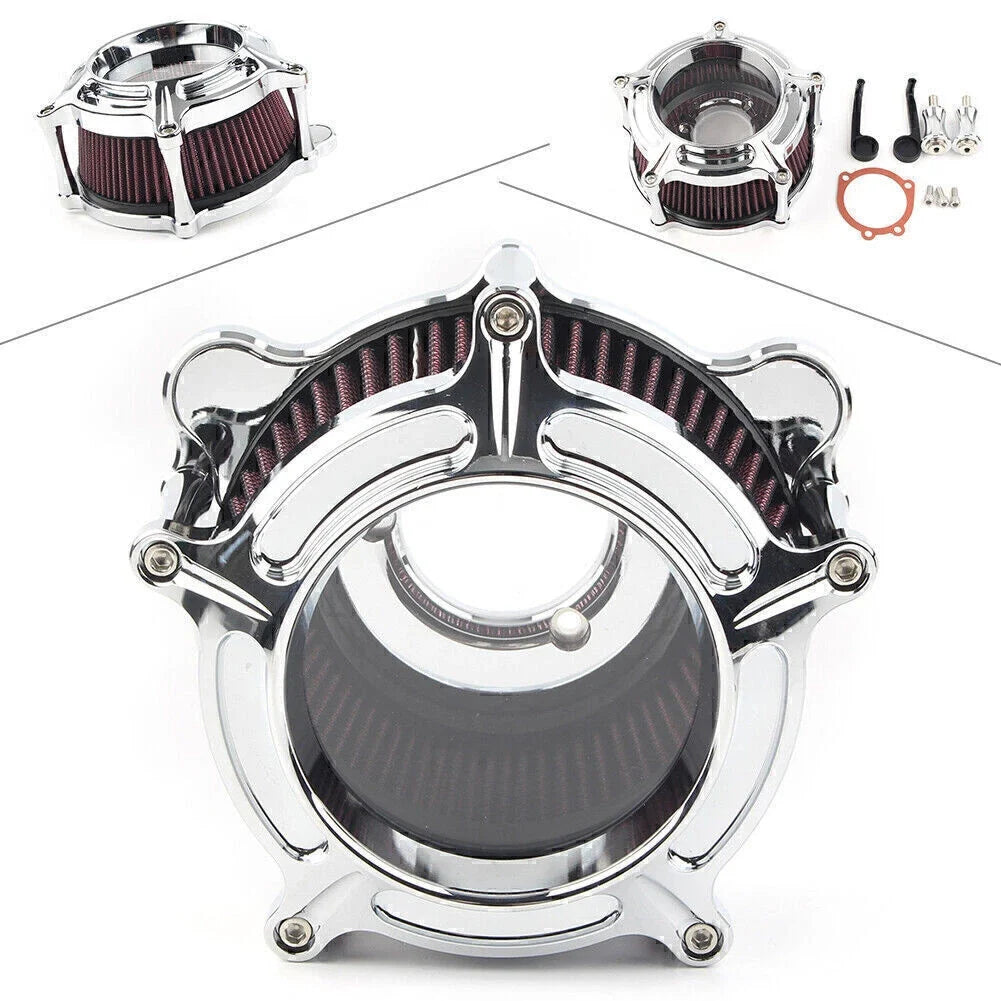 Air Cleaner Intake Filter for Harley Dyna Softail Fatboy Touring Glide (CHR)