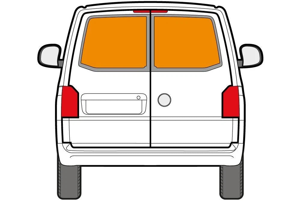 Rear Barn Door Thermal Blind for VW T5.1 (2010–2015) Silver Screen
