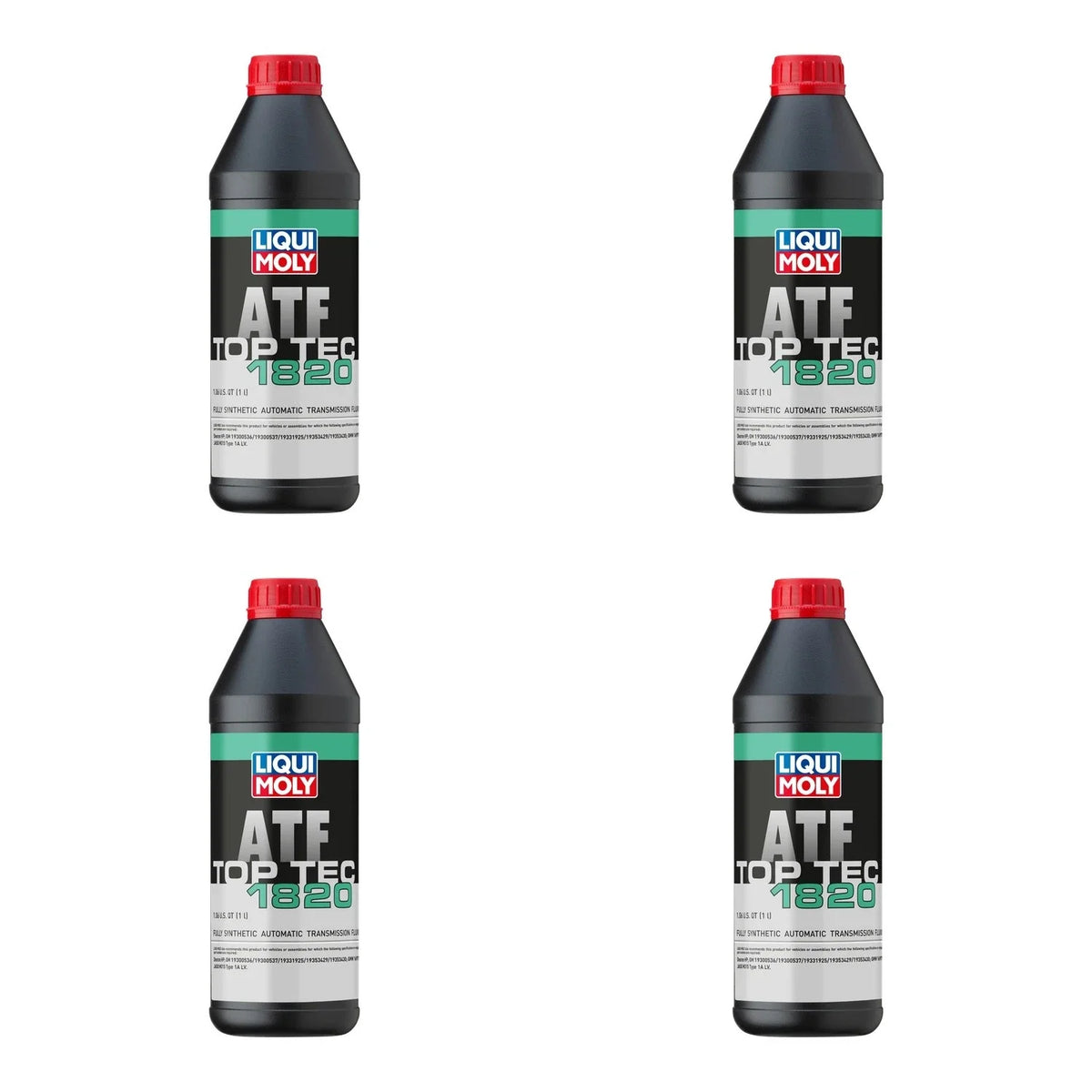 Set of 4 Liqui Moly Top Tec ATF 1820 Automatic Transmission Fluid 1L