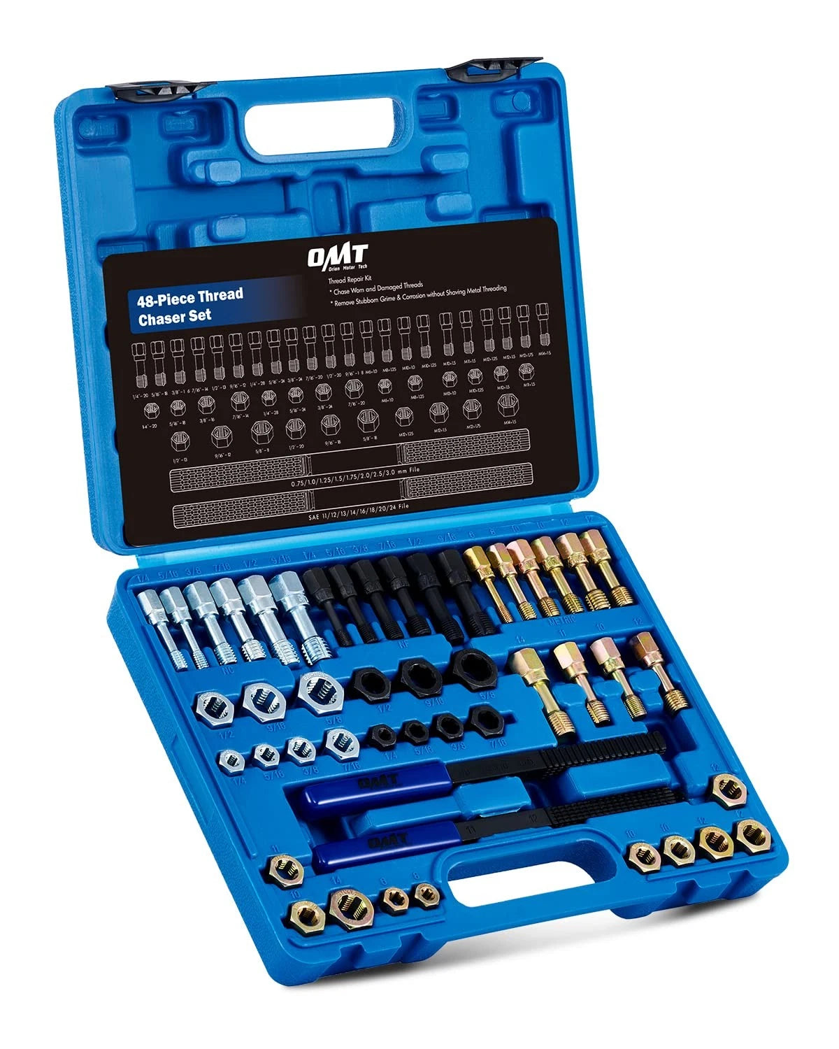 49 Piece Thread Chaser Set for Metric and SAE Thread Repair