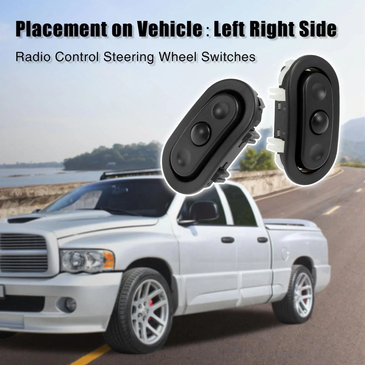 Pair Steering Wheel Radio Control Switch for Chrysler Jeep Dodge