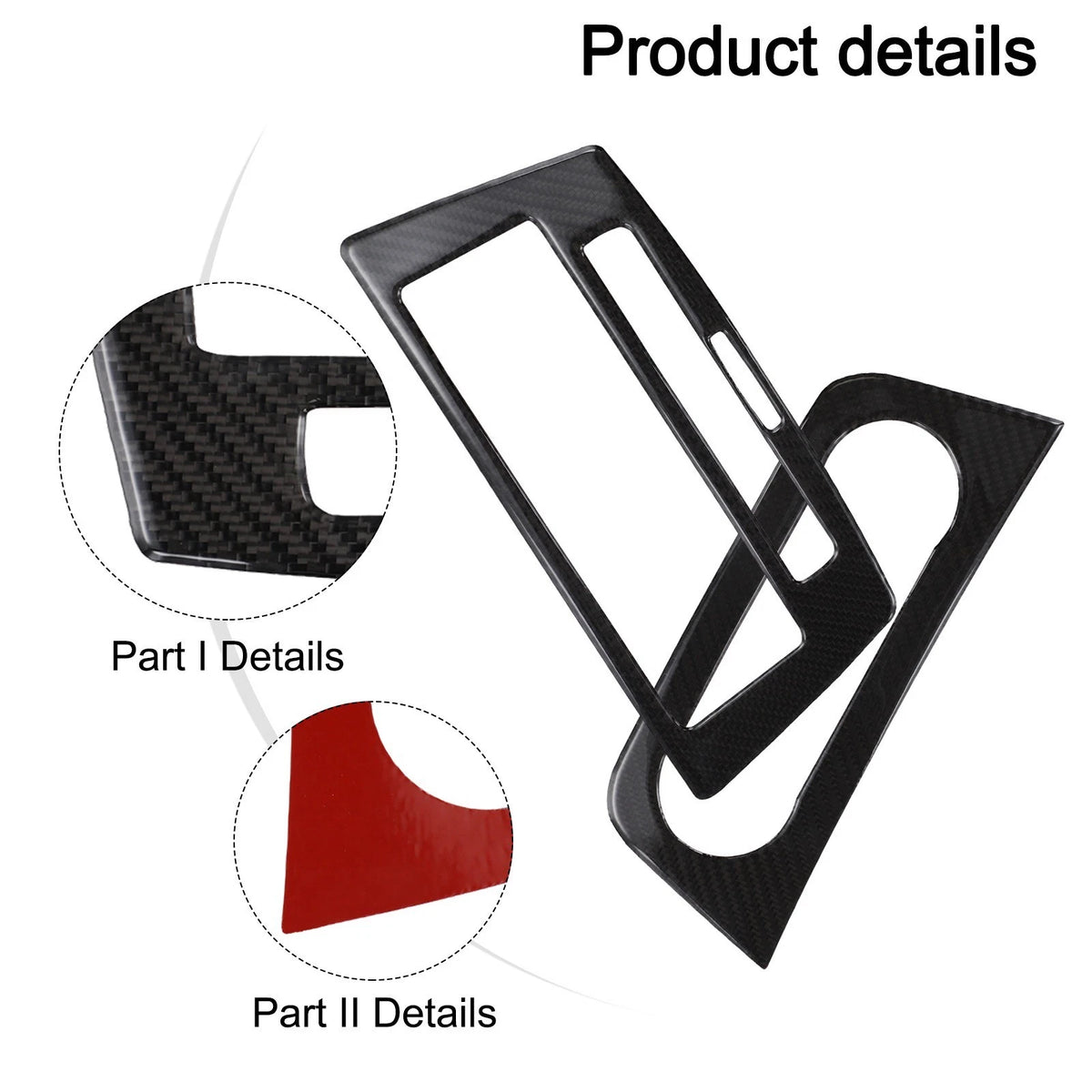 Carbon Fiber Inner Center Console CD Panel Trim for Benz GLE W166 (2015–2019)