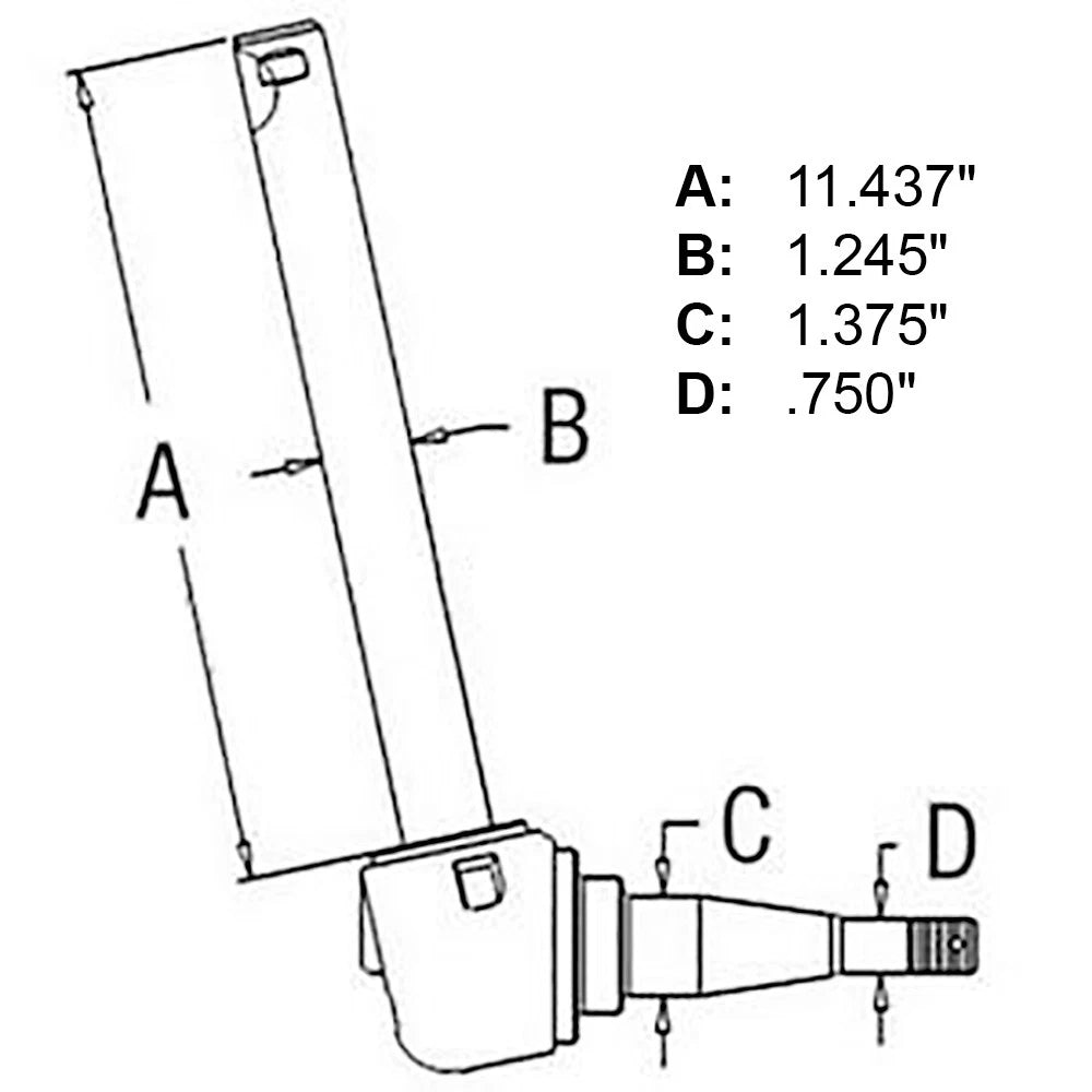 15" Length Spindle for Massey Ferguson 150 (No Known Part Numbers)