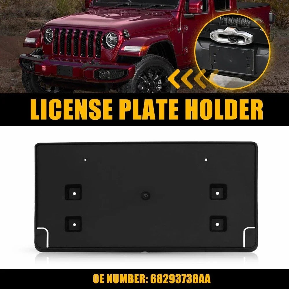 License Plate Mounting Bracket Holder for Wrangler JL Gladiator (2018–2023) 68293738AA