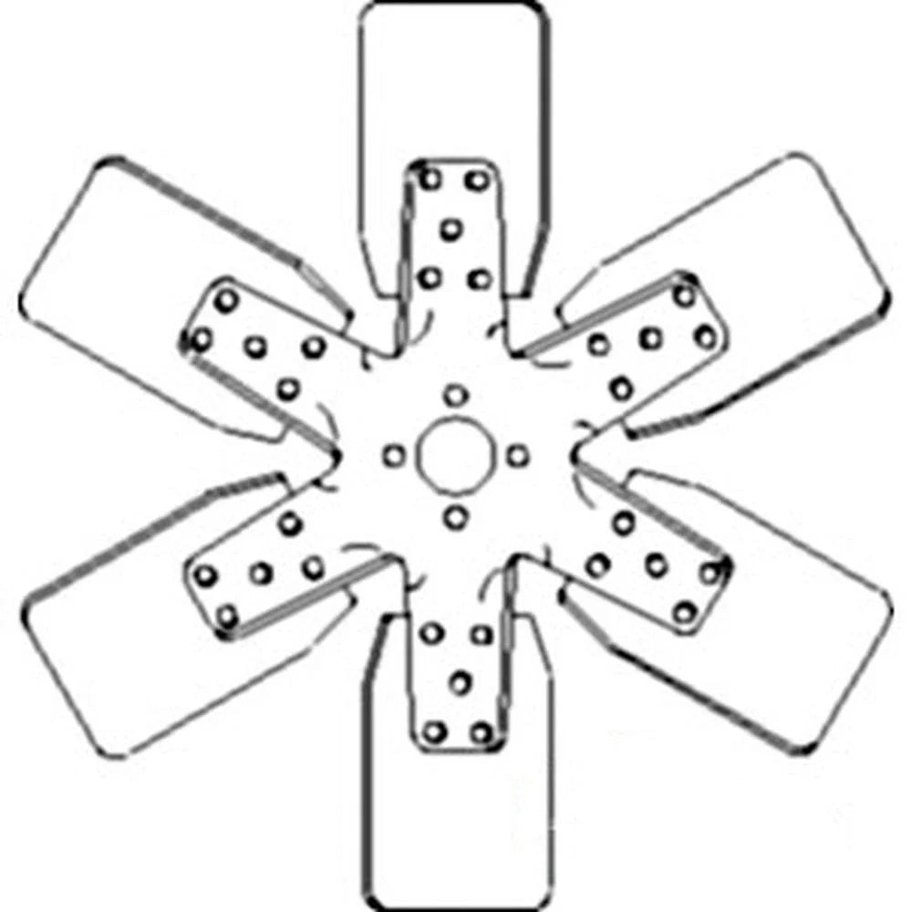 Cooling Fan 6 Blade for Massey Ferguson 375 383 390 393 398 399