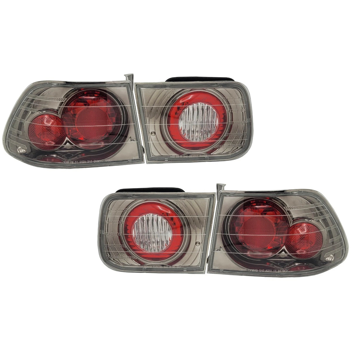 Gunmetal Tail Lights for Honda Civic Coupe 1996–2000 (NTR625CB)