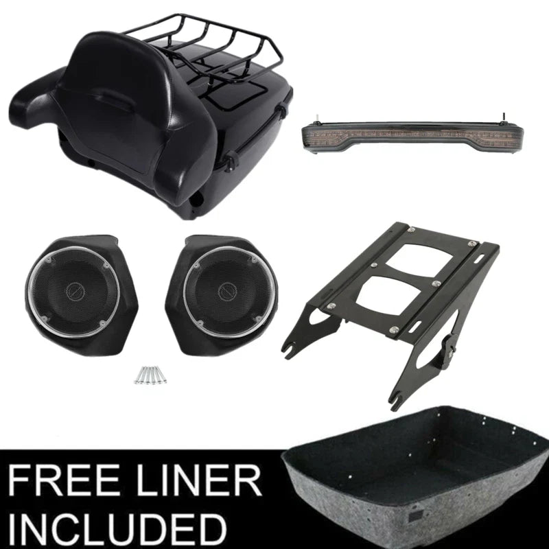 Trunk Rack Light Speakers Pad for Harley Touring Road Glide (2014–2023)