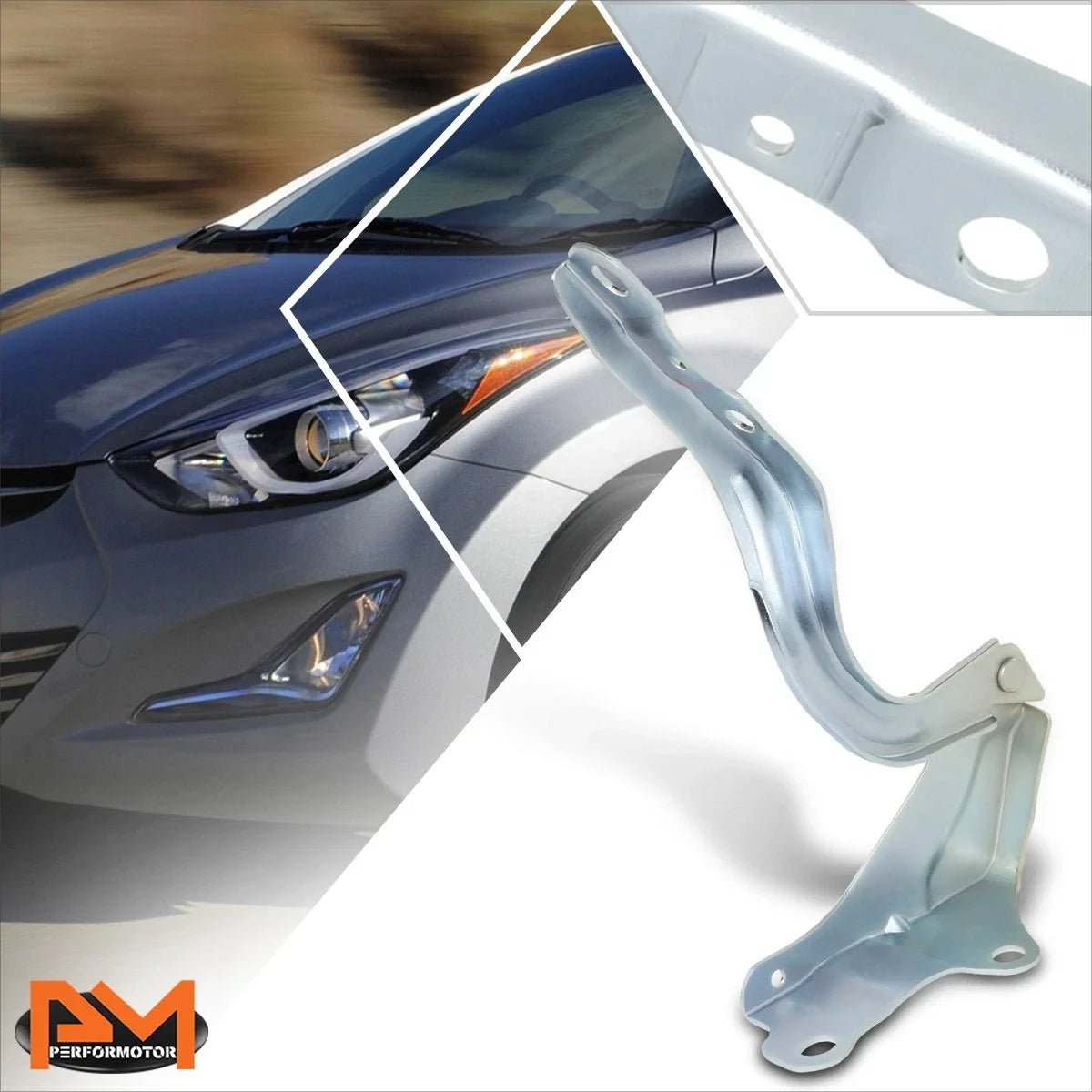 RH Steel Engine Hood Hinge for Elantra (2011–2016)