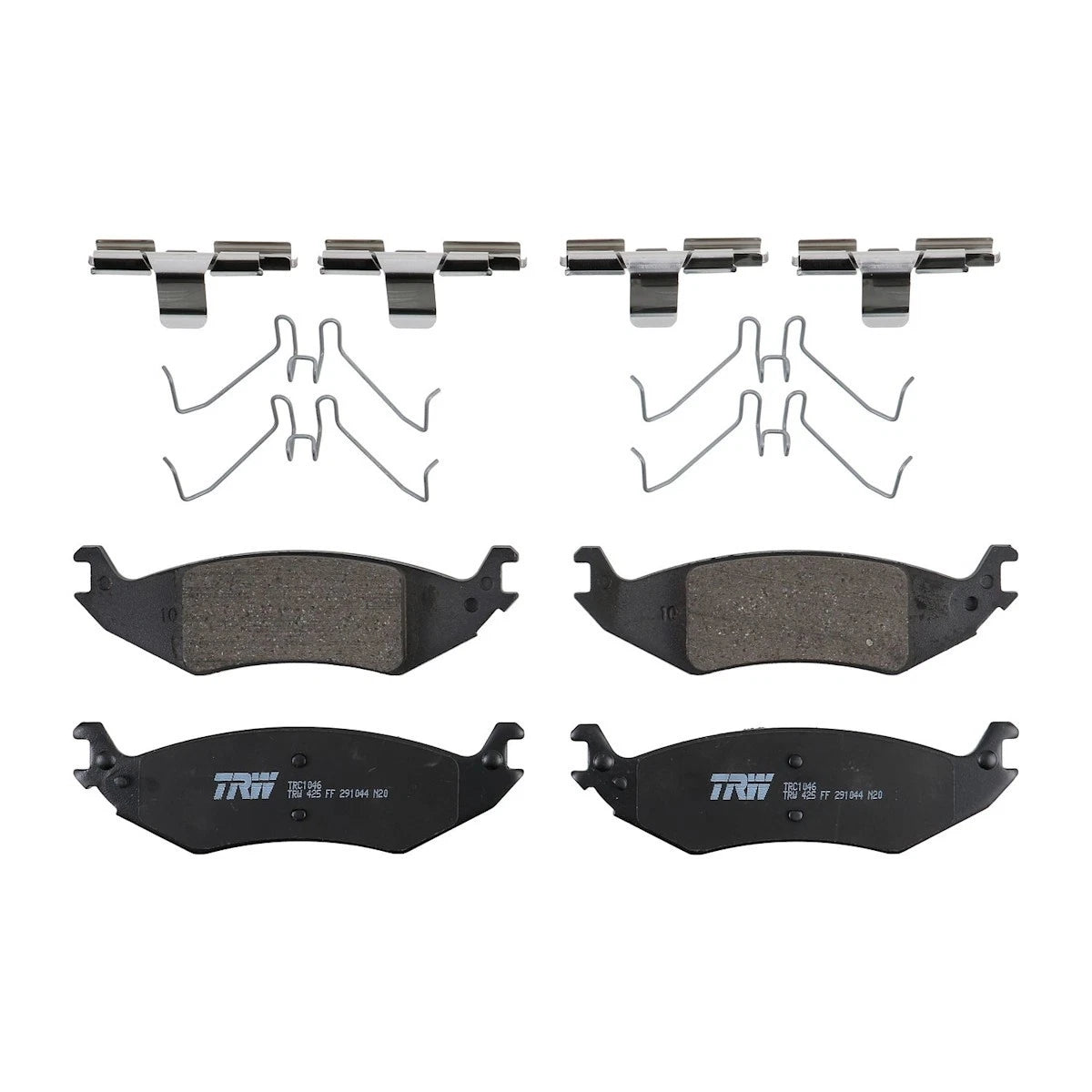 2X TRC1046 Brake Pad Set for Ford E-150 Club Wagon (2004–2006)
