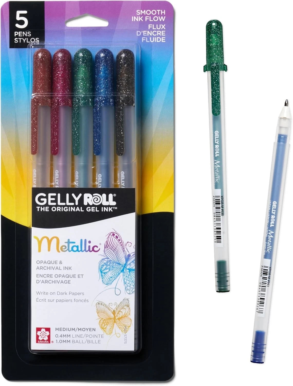 Gelly Roll Metallic Gel Pens for (Pack of 5)