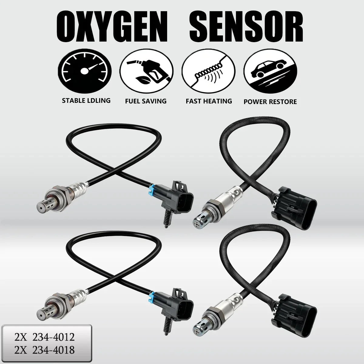 Set of 4 Oxygen Sensors for Cadillac Escalade (1999–2002) 5.7L 5.3L