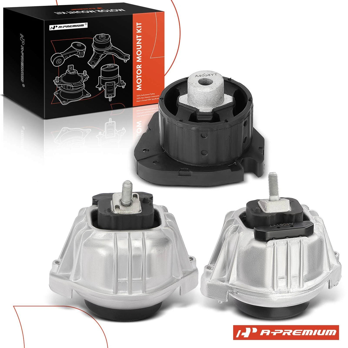 3X Engine Motor & Transmission Mount for BMW 335i xDrive (2009–2013) 9682, 10089, A4012, A4081, A4034