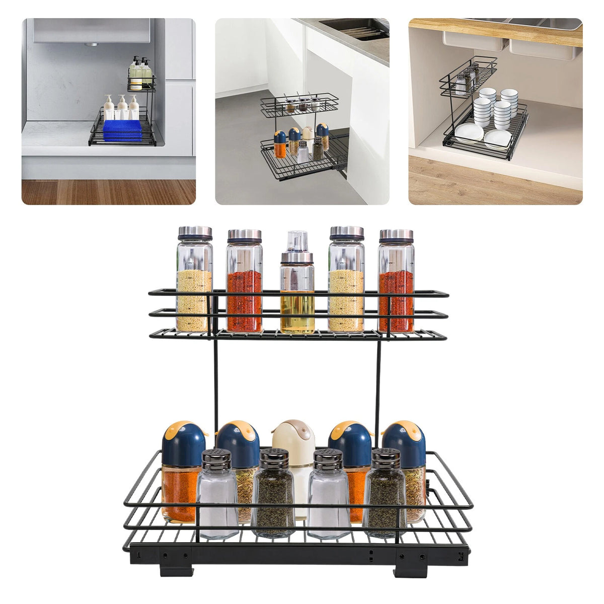 2-Tier Pull-out Storage Rack for Under Sink (2010–2023)