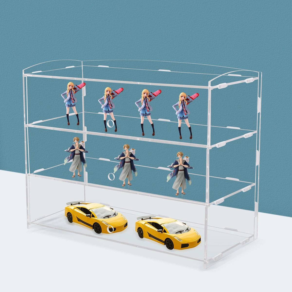 3 Layers Acrylic Clear Display Case for Jewelry Watches Toys Showcase