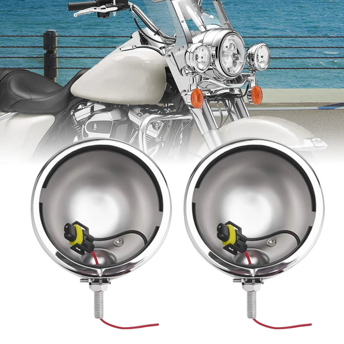 4.5 Inch Chrome Housing Bracket Mount Ring for Fog Light
