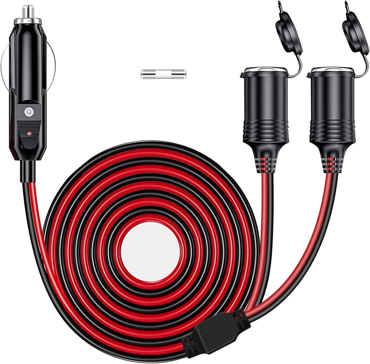 1 to 2 Car Cigarette Lighter Splitter Power Charger Adapter for gibbab