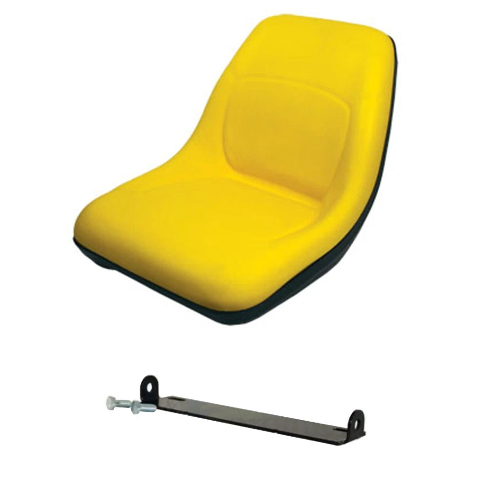 Yellow High Back Seat with Pivot Rod Bracket for John Deere 856 955 2210