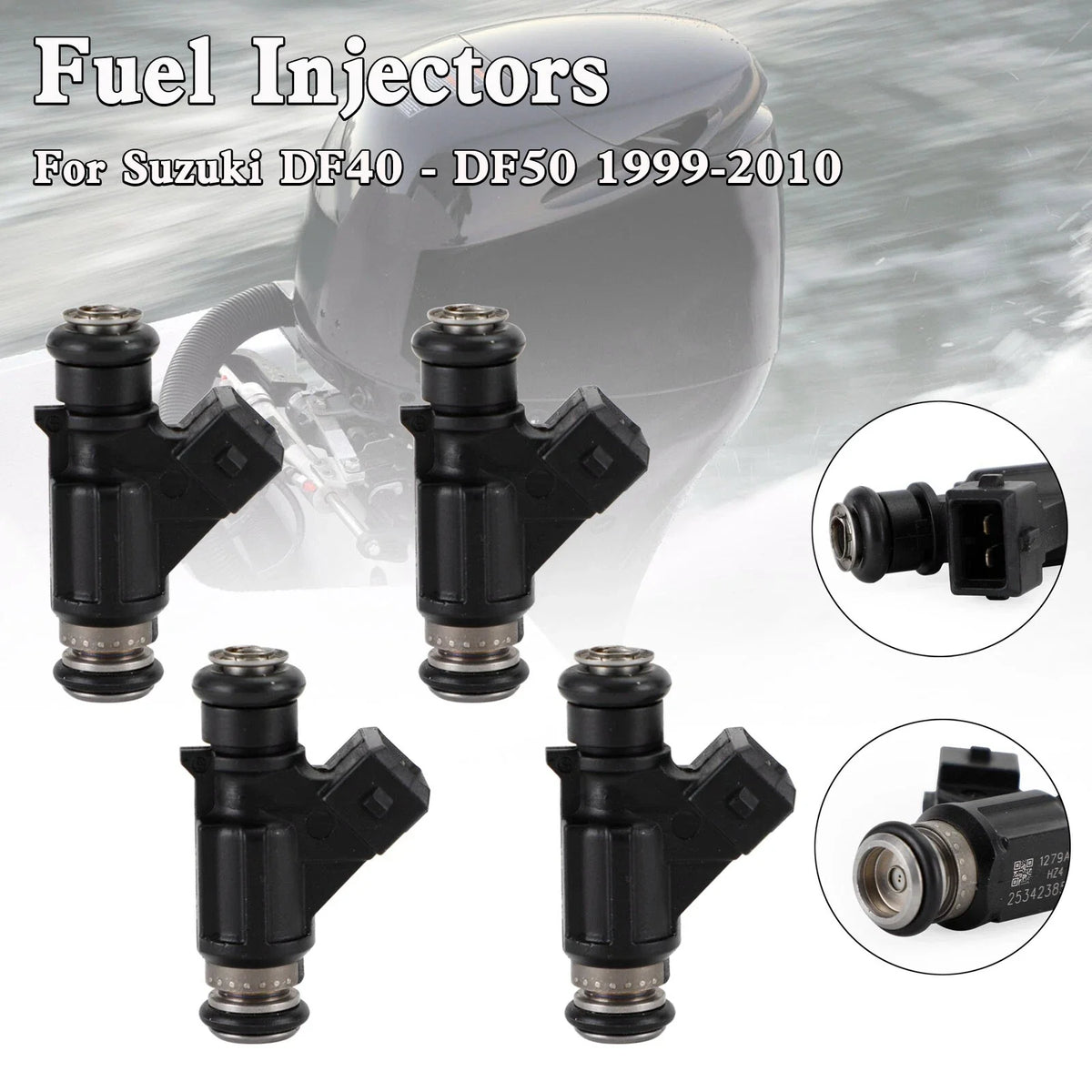 Set of 4 Fuel Injectors for Mercury Marine EFI 30-60 HP (T9) (2010–2023)
