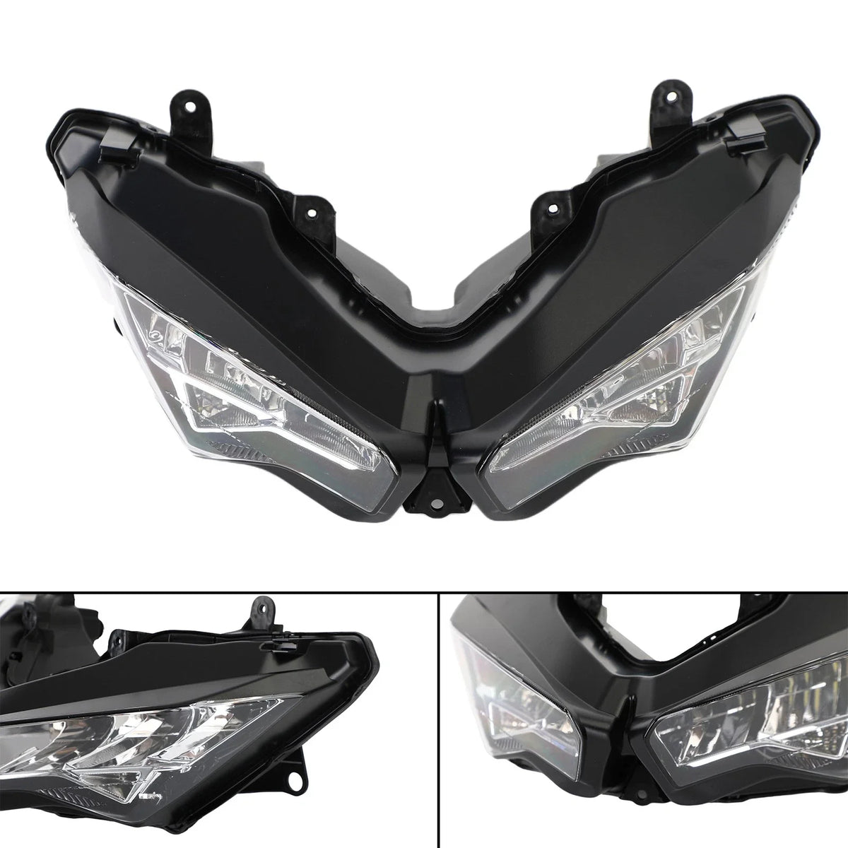 Headlamp Headlight Guard Protector Grill LED Clear for Kawasaki Ninja 400 (2018–2023)
