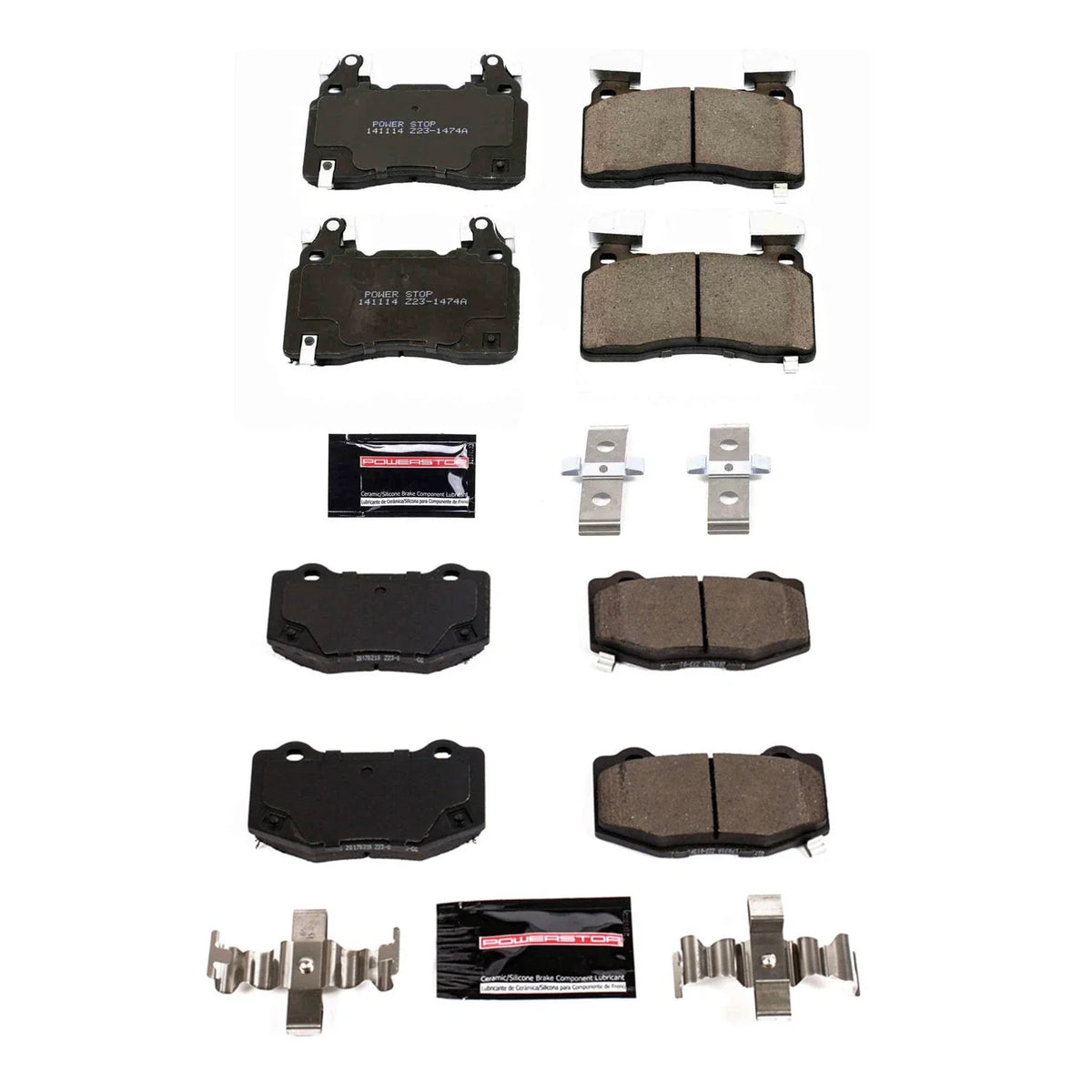 PowerStop Z23 Carbon-Fiber Ceramic Brake Pads Kit for Camaro Corvette (2010–2015)