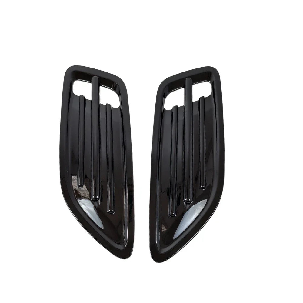 Pair Gloss Black Hood Vent Scoops for KIA Stinger (2018–2023)