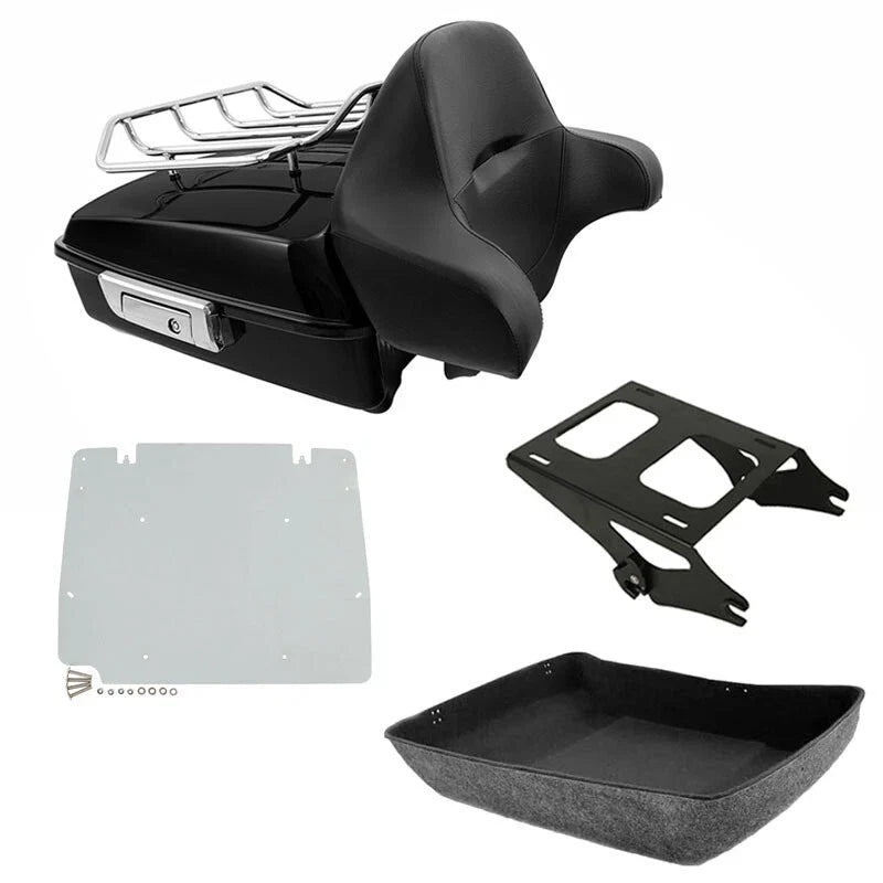 Chopped Trunk Backrest Mount Luggage Rack for Harley Touring (2014–2026)