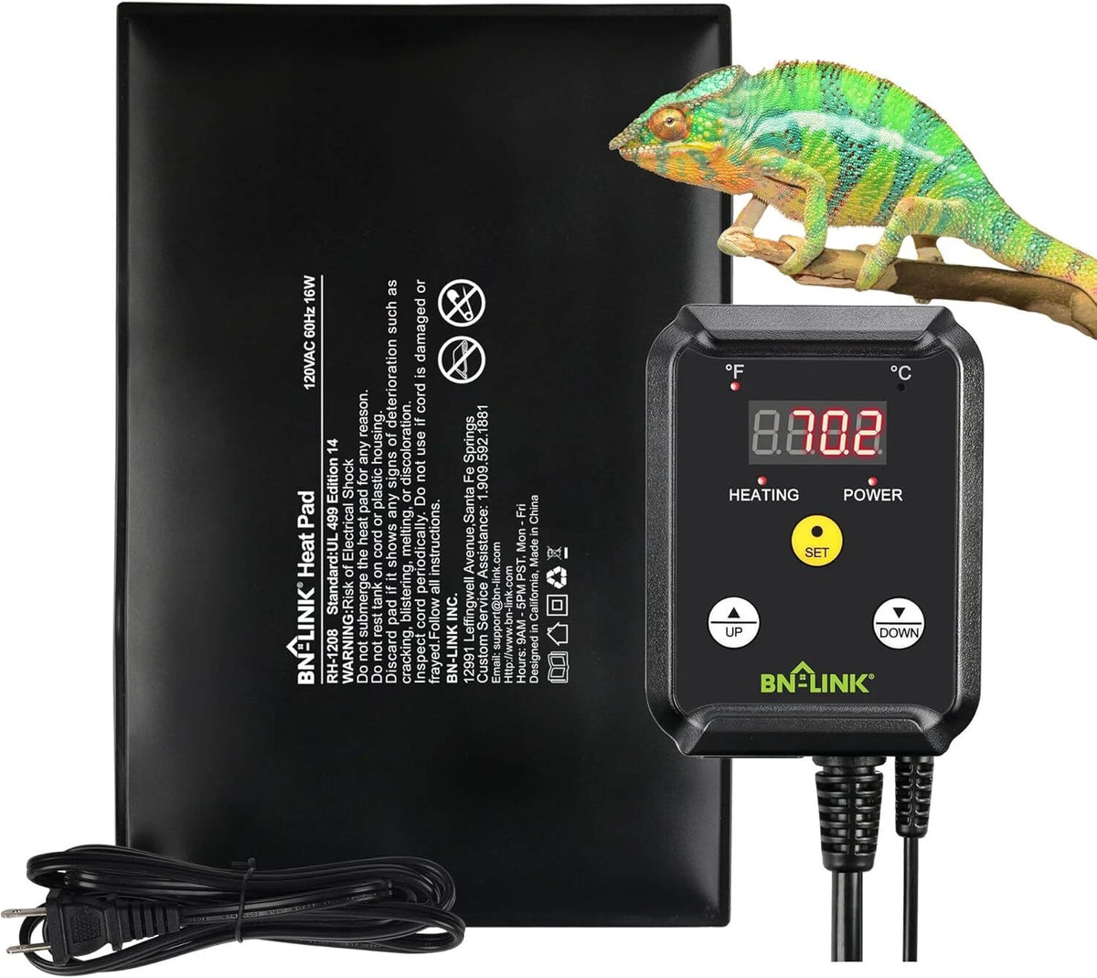 Reptile Heating Pad with Digital Thermostat for Terrarium