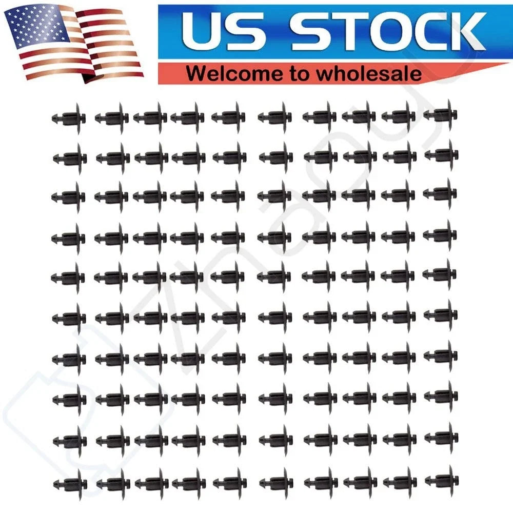 100pcs Fender Retainer Clips for Dodge (#WX68DX9-AA)