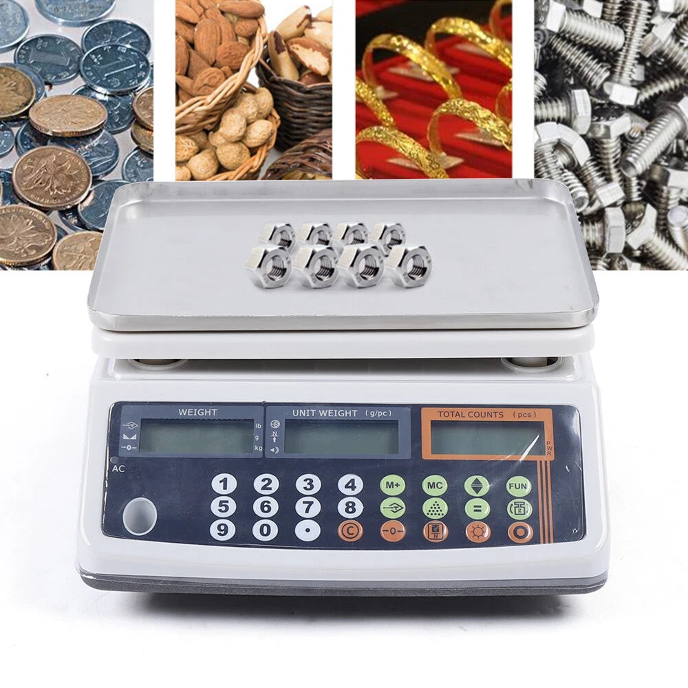Digital Parts Coin Counting Scale 66Lb Capacity (0.001Lb Precision)