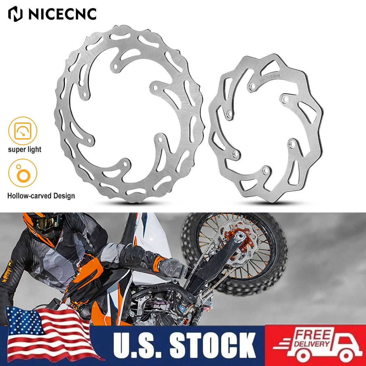 Front Rear Brake Disc Rotor for Husqvarna Husaberg TE FE FX (125-501)