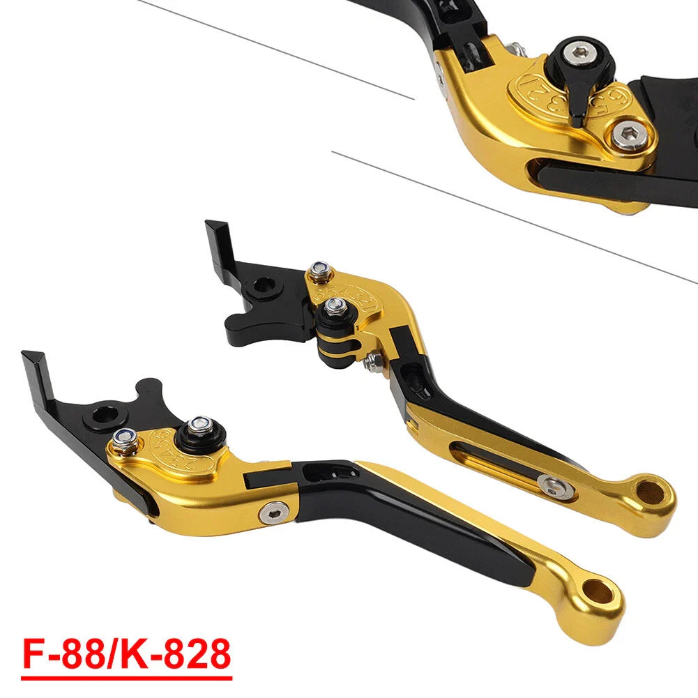 Extendable Brake Clutch Levers for Kawasaki Z1000 ZX6R Gold (2007-2018)