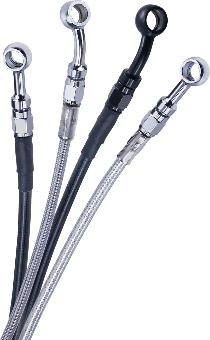 Brake Line for Barnett (Upper, Carbon Coat, Black Fittings)
