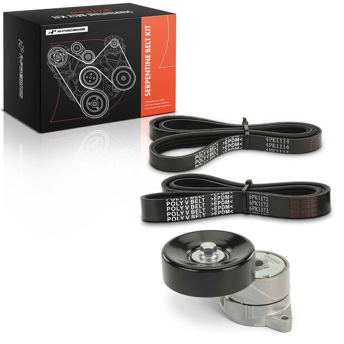 3X Serpentine Belt Drive Component Kit for Honda Accord (1998–2002)