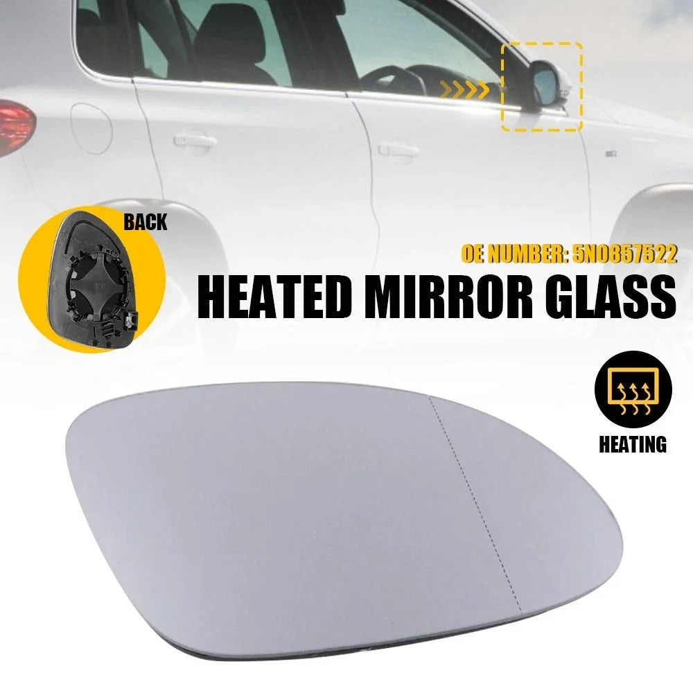 Heated Mirror Glass for Volkswagen Tiguan (2009–2017) Right Side
