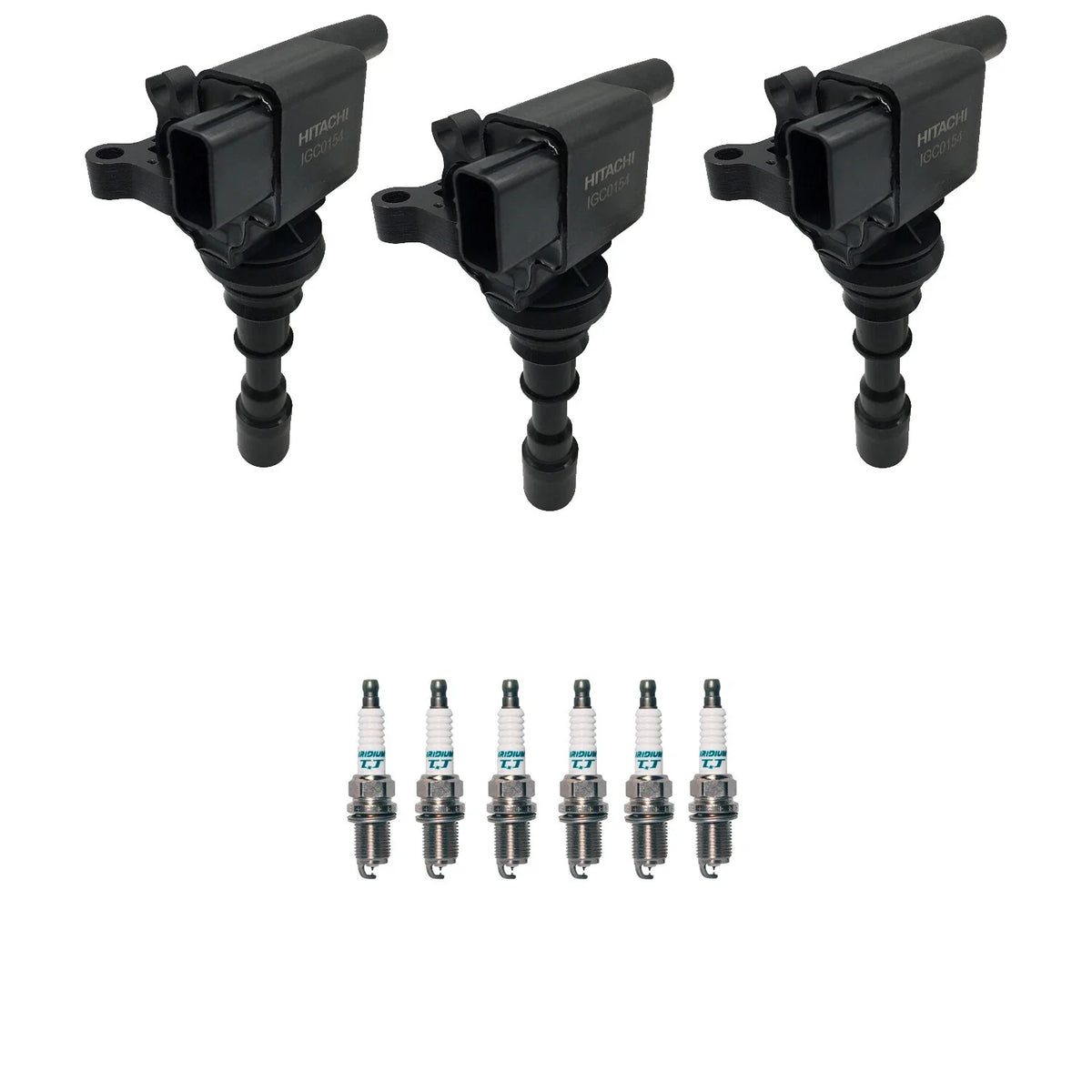 Set of 3 Ignition Coils & 6 Denso Iridium Spark Plugs for Sorento (2003–2009)