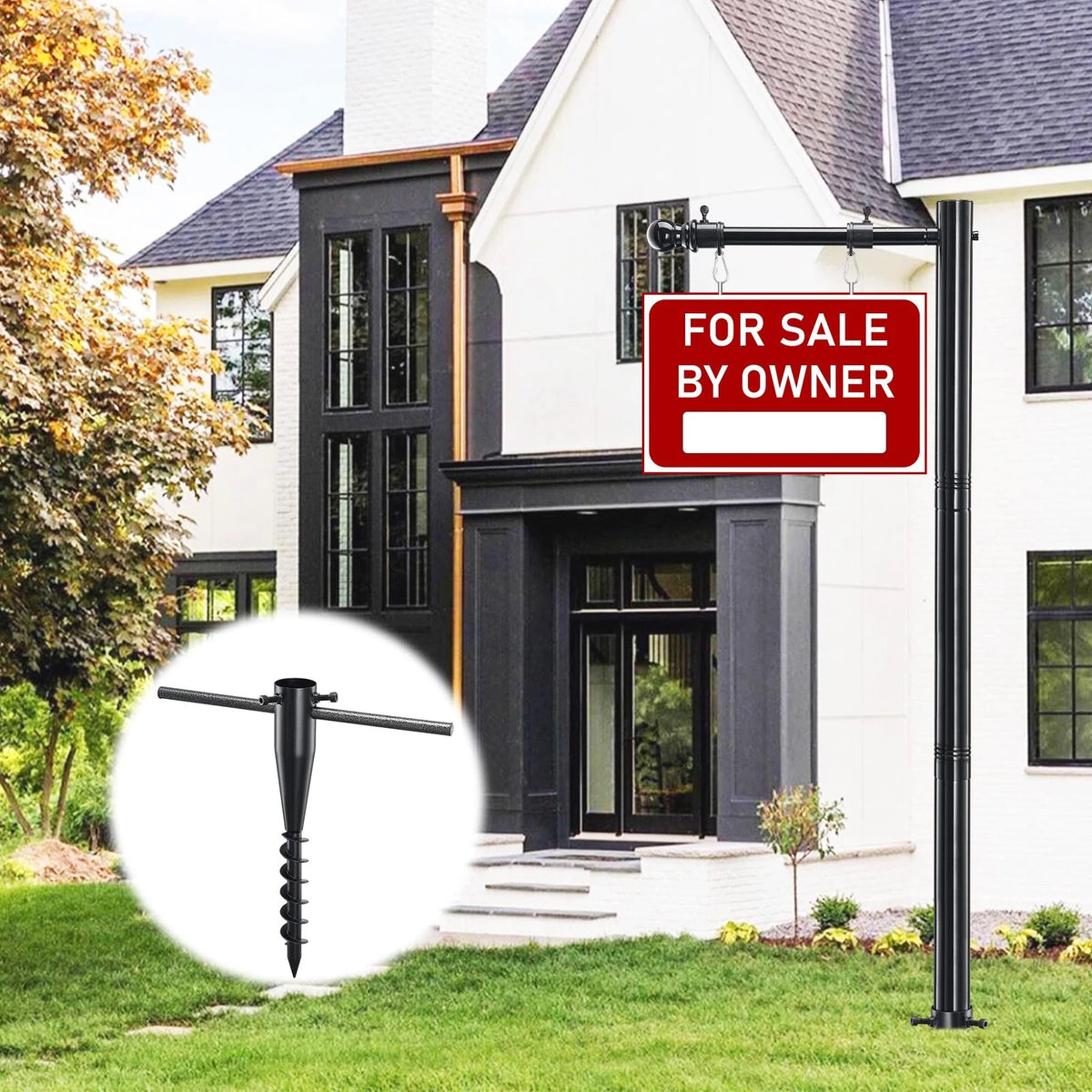 100" Real Estate Sign Post for Realtor Yard Display