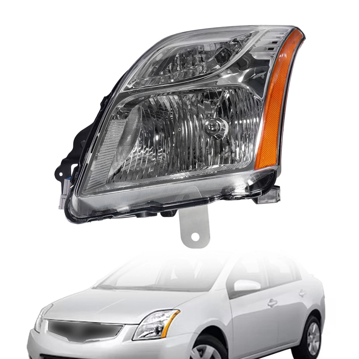 Halogen Chrome Headlight for Nissan Sentra (2010–2012) BCK21186K, NI2502196