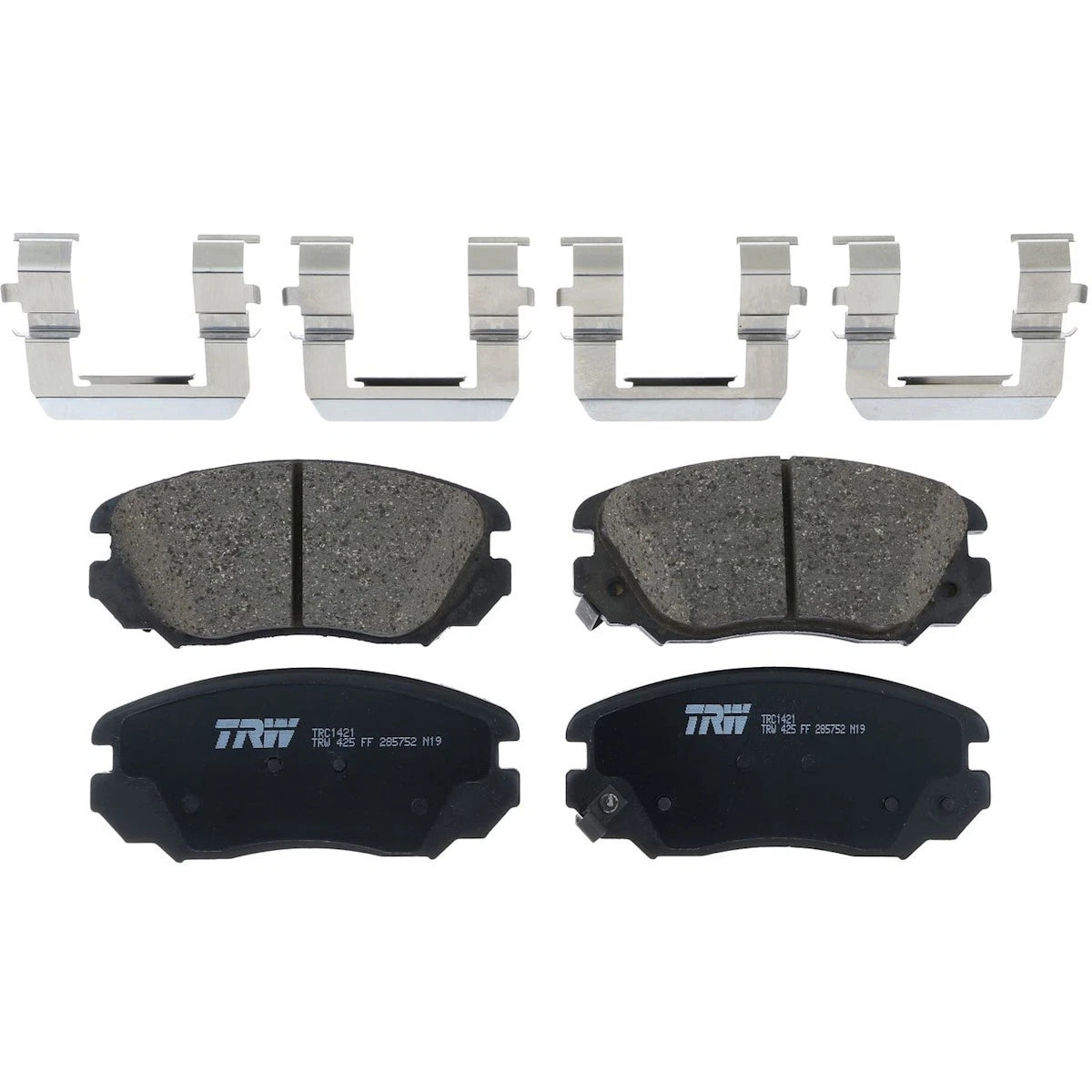 Set of 2 TRC1421 Brake Pad Sets for Chevy Impala (2010–2019)