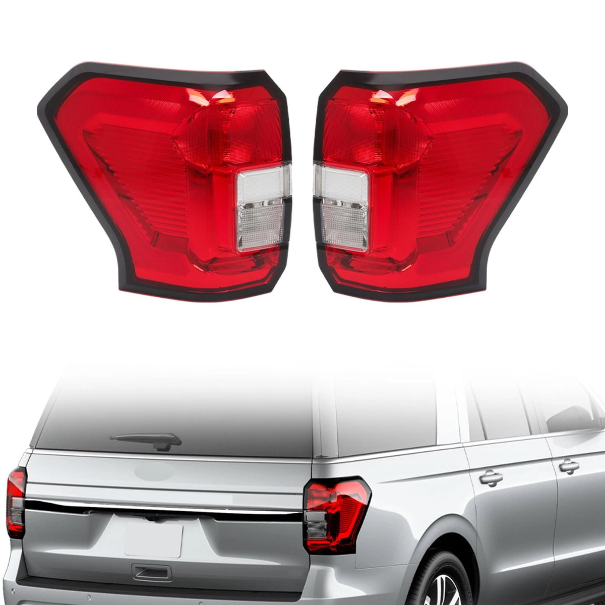 Set of 2 Halogen Tail Light Assembly for Ford Expedition XL/XLT (2022–2024) BCK97955K, NL1Z-13404-A