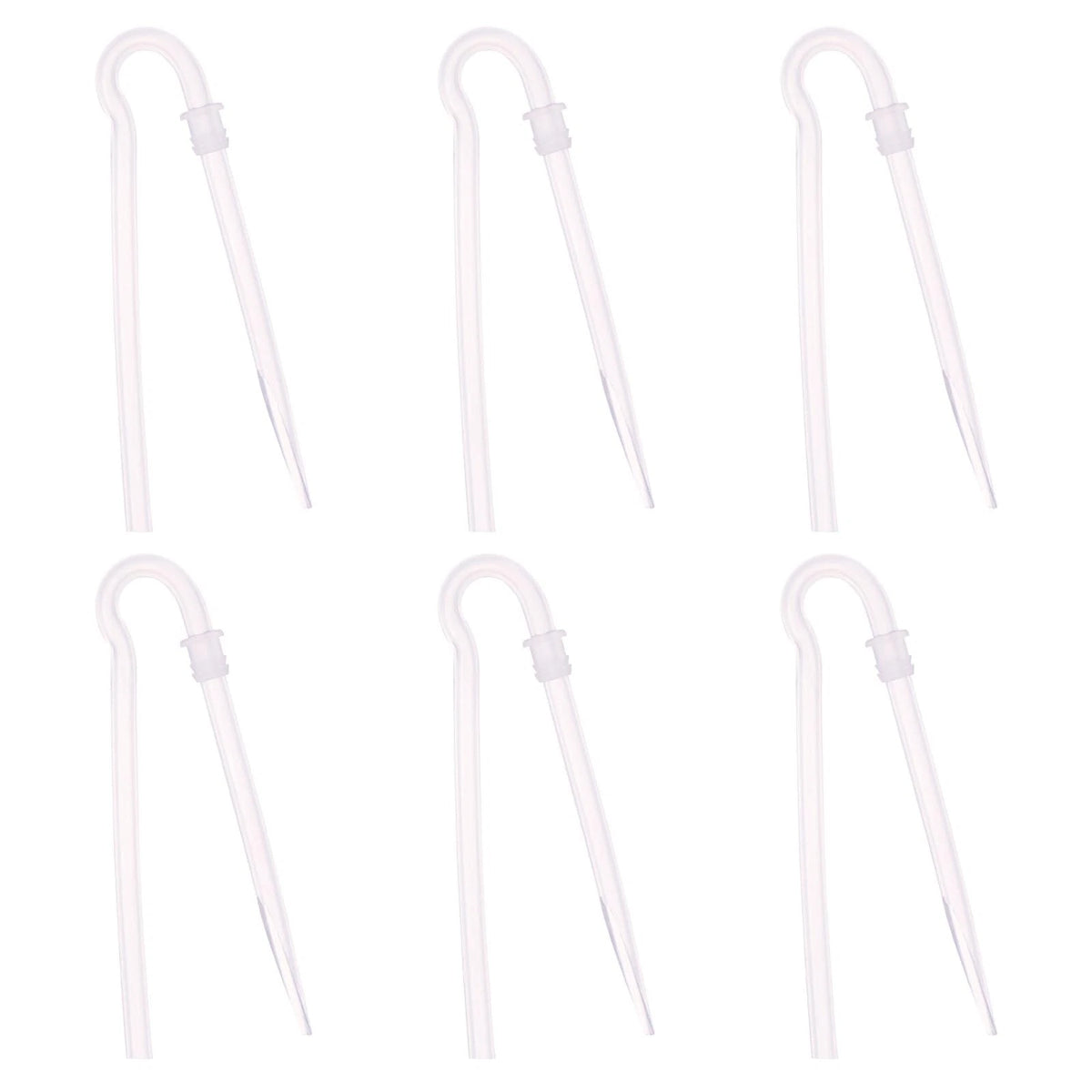 6pcs Hearing Aid Tubes for BTE Models (Flexible, Transparent)