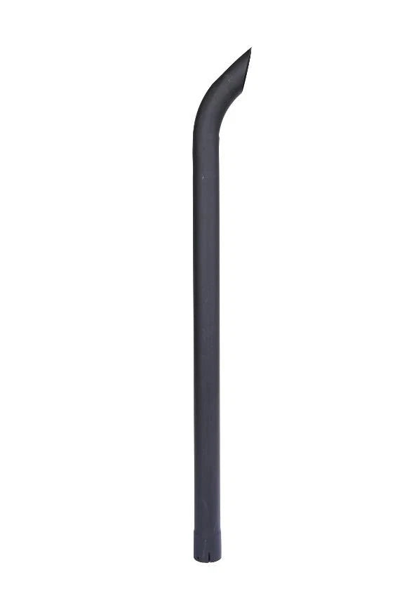 2" x 48" Curved Black Exhaust Pipe for Universal Applications