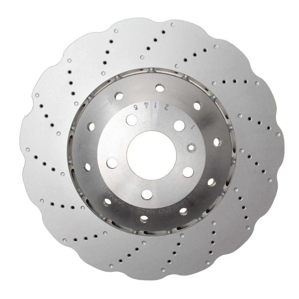 390mm Drilled Composite Wavy Brake Disc Rotor for Audi RS7 (2014–2020)