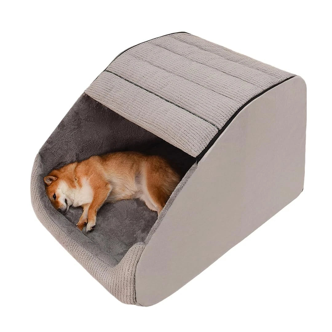 Extra Large Dog Bed House for Cozy Indoor Use - Memory Sponge Plush Design