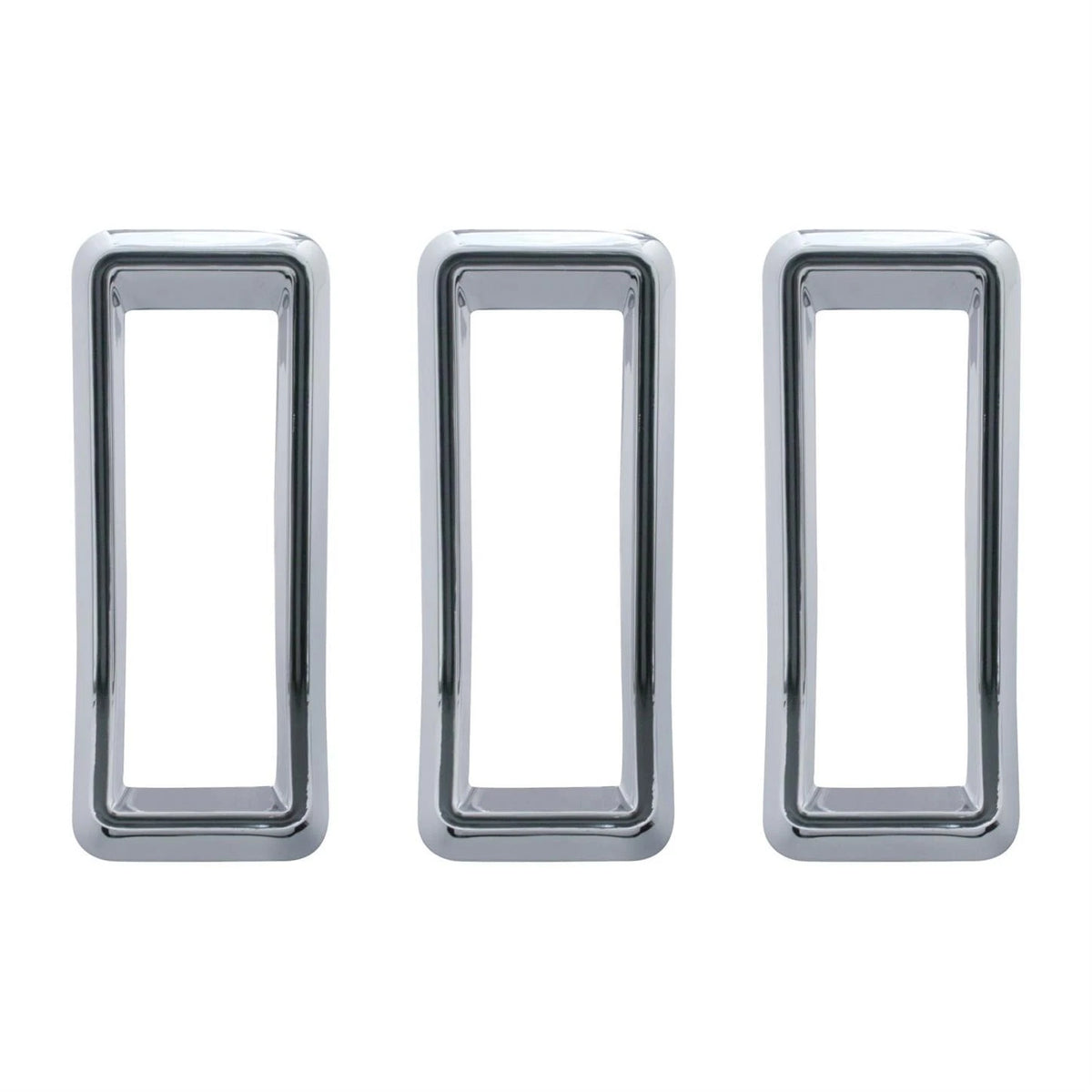 Tail Light Bezels for Ford Mustang (1968) - Chrome/Black, F67805