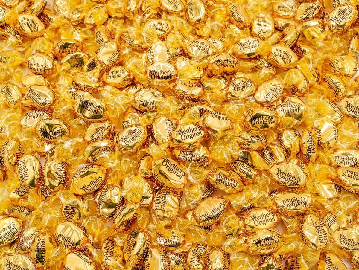 2 lb Caramel Hard Candy Bulk Bag - Classic Cream and Caramel Flavors