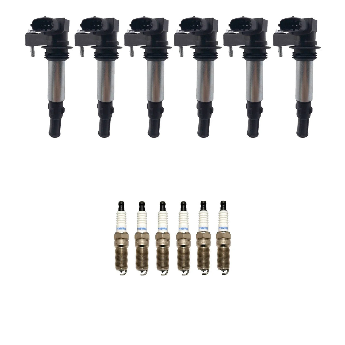 Set of 6 Ignition Coils & Spark Plugs for Chevrolet Traverse (2009–2017)