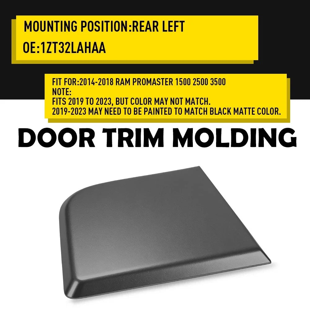 Rear Door Trim Body Molding for Dodge Ram ProMaster (2014–2023) Left