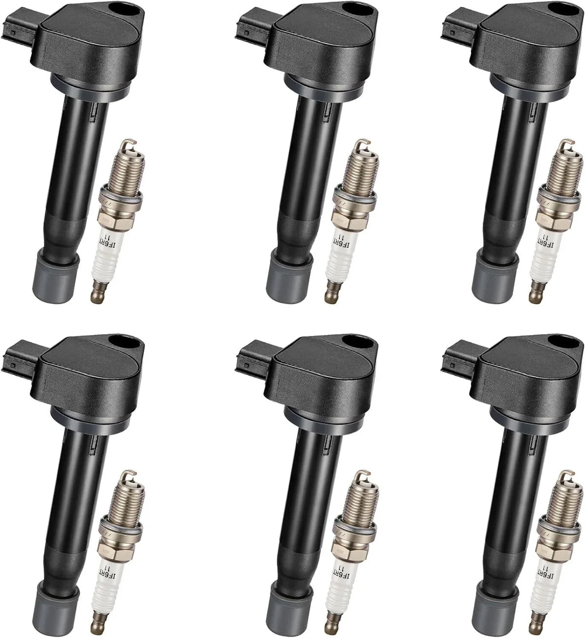 Set of 6 Ignition Coil Spark Plug for Dodge Dakota Jeep Commander (2009–2011) UF242
